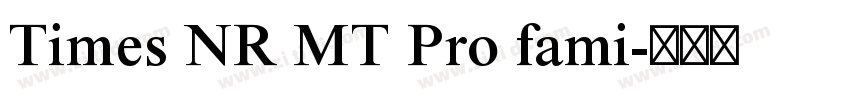Times NR MT Pro fami字体转换